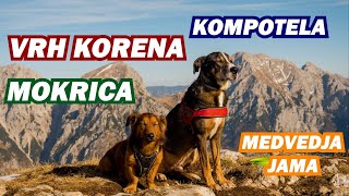 VRH KORENA, MOKRICA in MEDVEDJA JAMA