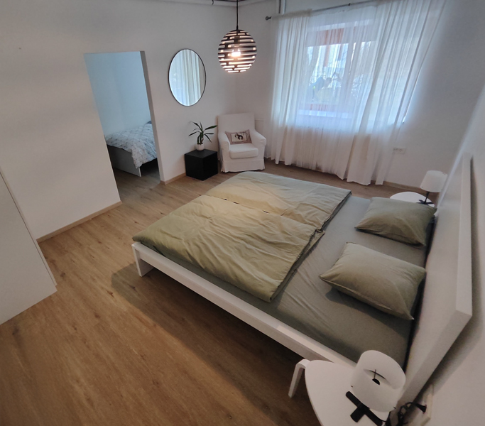 spalni prostor - psom prijazen apartma